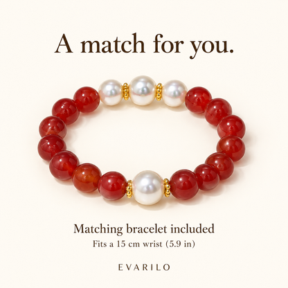 Matching bracelet included, fits a 15 cm wrist