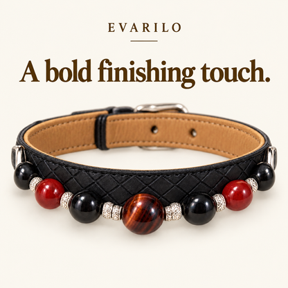 EVARILO Ember Beaded Pet Collar — ornament design