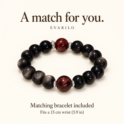 Matching bracelet included, fits a 15 cm wrist