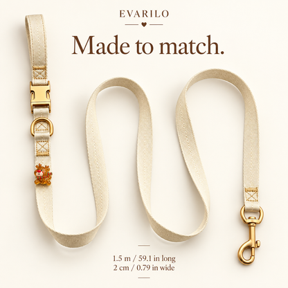 Matching reindeer webbing leash, 1.5 m long and 2 cm wide