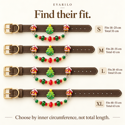 Collar size guide: S 18–25, M 28–35, L 38–45, XL 48–55 cm